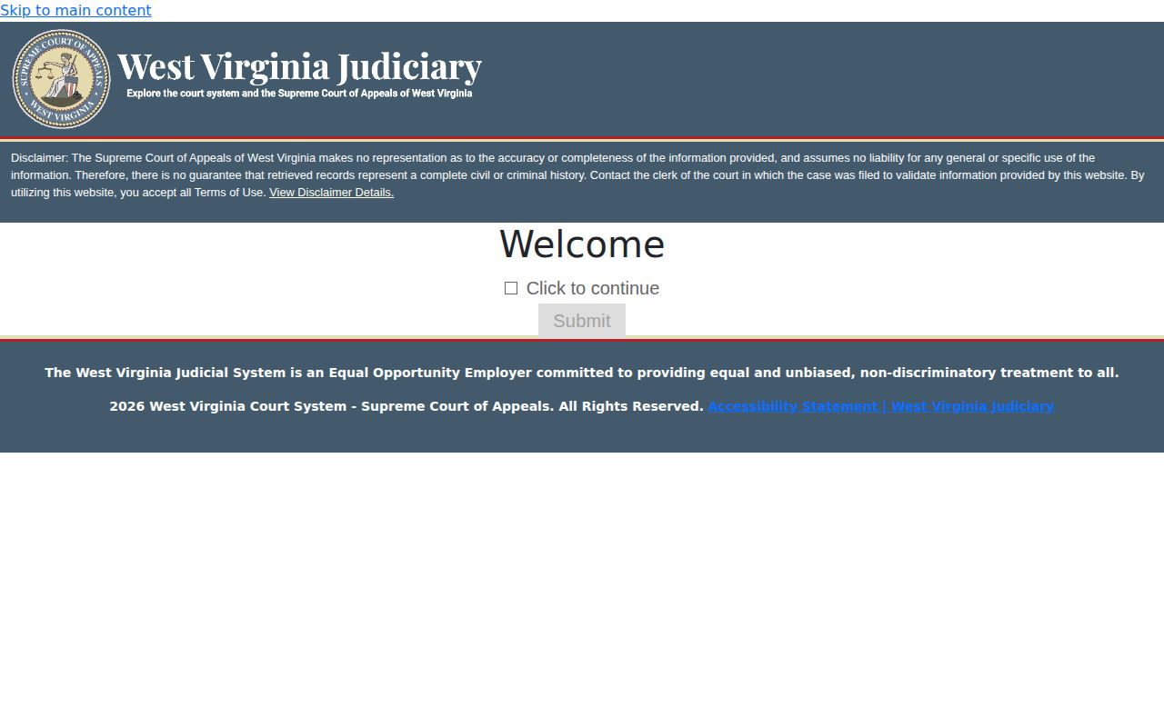 Cabell County warrant record reference showing the official West Virginia Magistrate Case Search